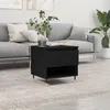 Image de vidaXL Table basse noir 50x46x50 cm bois d'ingÃ©nierie