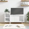 Image de vidaXL Meuble TV Blanc 100x35x55 cm Bois d'ingÃ©nierie