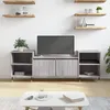 Image de vidaXL Meuble TV Sonoma gris 160x35x55 cm Bois d'ingÃ©nierie
