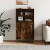 Image de vidaXL Buffet haut ChÃªne fumÃ© 60x36x110 cm Bois d'ingÃ©nierie