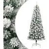 Image de vidaXL Sapin de NoÃ«l artificiel Ã  charniÃ¨res avec neige floquÃ©e 240 cm