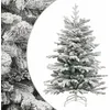 Image de vidaXL Sapin de NoÃ«l artificiel Ã  charniÃ¨res avec neige floquÃ©e 150 cm