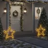 Image de vidaXL DÃ©coration lumineuse Ã©toile de NoÃ«l avec piquets 115 LED 85 cm
