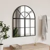 Image de vidaXL Miroir mural noir 60x70 cm arche fer