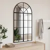 Image de vidaXL Miroir mural noir 60x110 cm arche fer