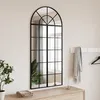Image de vidaXL Miroir mural noir 60x130 cm arche fer