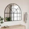 Image de vidaXL Miroir mural noir 100x90 cm arche fer