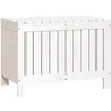 Image de Vidaxl BoÃ®te De Rangement De Jardin Blanc 76x42,5x54 Cm Bois De Pin
