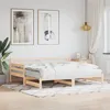 Image de Lit coulissant 203,5 x 184 x 69,5 cm pin massif naturel lit tiroir