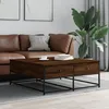 Image de vidaXL Table basse chÃªne marron 100x99x40 cm bois d'ingÃ©nierie