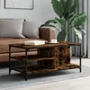 Image de Vidaxl Table Basse ChÃªne FumÃ© 100x50x45 Cm Bois D'ingÃ©nierie
