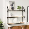 Image de Vidaxl ÃtagÃ¨re Murale 3 Niveaux ChÃªne Sonoma 80x21x78,5 Cm