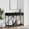 Image de vidaXL Table console noir 100x39x78,5 cm bois d'ingÃ©nierie