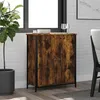 Image de Vidaxl Buffet ChÃªne FumÃ© 70x30x80 Cm Bois D'ingÃ©nierie