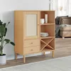 Image de vidaXL Buffet SENJA aspect rotin marron 90x40x112cm bois massif de pin