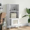 Image de vidaXL BibliothÃ¨que SENJA aspect de rotin blanc bois massif de pin