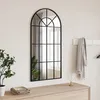 Image de vidaXL Miroir mural noir 50x100 cm arche fer
