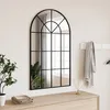 Image de vidaXL Miroir mural noir 60x100 cm arche fer