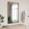 Image de vidaXL Miroir mural noir 60x100 cm rectangulaire fer