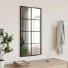 Image de vidaXL Miroir mural noir 40x80 cm rectangulaire fer
