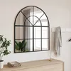 Image de vidaXL Miroir mural noir 80x40 cm arche fer