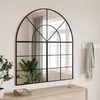 Image de vidaXL Miroir mural noir 100x50 cm arche fer