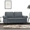 Image de vidaXL CanapÃ© Ã  2 places Gris foncÃ© 120 cm Velours