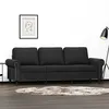 Image de vidaXL CanapÃ© Ã  3 places Noir 180 cm Velours