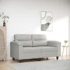 Image de vidaXL CanapÃ© Ã  2 places Gris clair 120 cm Tissu microfibre