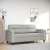 Image de vidaXL CanapÃ© Ã  2 places Gris clair 140 cm Tissu microfibre