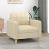 Image de vidaXL Fauteuil CrÃ¨me 60 cm Tissu