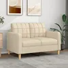 Image de vidaXL CanapÃ© Ã  2 places CrÃ¨me 120 cm Tissu