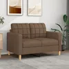 Image de vidaXL CanapÃ© Ã  2 places Marron 120 cm Tissu