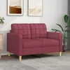 Image de vidaXL CanapÃ© Ã  2 places Rouge bordeaux 120 cm Tissu