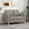 Image de vidaXL CanapÃ© Ã  2 places Taupe 120 cm Tissu