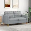 Image de vidaXL CanapÃ© Ã  2 places Gris clair 140 cm Tissu