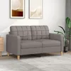 Image de vidaXL CanapÃ© Ã  2 places Taupe 140 cm Tissu