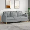 Image de vidaXL CanapÃ© Ã  3 places Gris clair 180 cm Tissu