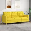 Image de vidaXL CanapÃ© Ã  3 places Jaune clair 180 cm Tissu