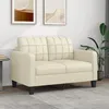 Image de vidaXL CanapÃ© Ã  2 places CrÃ¨me 120 cm Similicuir