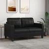 Image de CanapÃ© 2 places Noir 140 cm Cuir synthÃ©tique MÃ©tal Confort Mousse