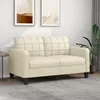 Image de vidaXL CanapÃ© Ã  2 places CrÃ¨me 140 cm Similicuir