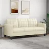 Image de vidaXL CanapÃ© Ã  3 places CrÃ¨me 180 cm Similicuir