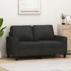 Image de vidaXL CanapÃ© Ã  2 places Noir 120 cm Tissu