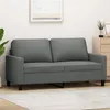 Image de vidaXL CanapÃ© Ã  2 places Gris foncÃ© 140 cm Tissu