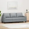 Image de vidaXL CanapÃ© Ã  3 places Gris clair 180 cm Tissu