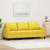 Image de vidaXL CanapÃ© Ã  3 places Jaune clair 180 cm Tissu