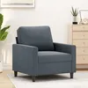 Image de vidaXL Fauteuil Gris foncÃ© 60 cm Velours