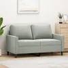 Image de vidaXL CanapÃ© Ã  2 places Gris clair 120 cm Velours