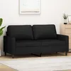 Image de vidaXL CanapÃ© Ã  2 places Noir 140 cm Velours